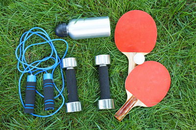 在公园的健身器材